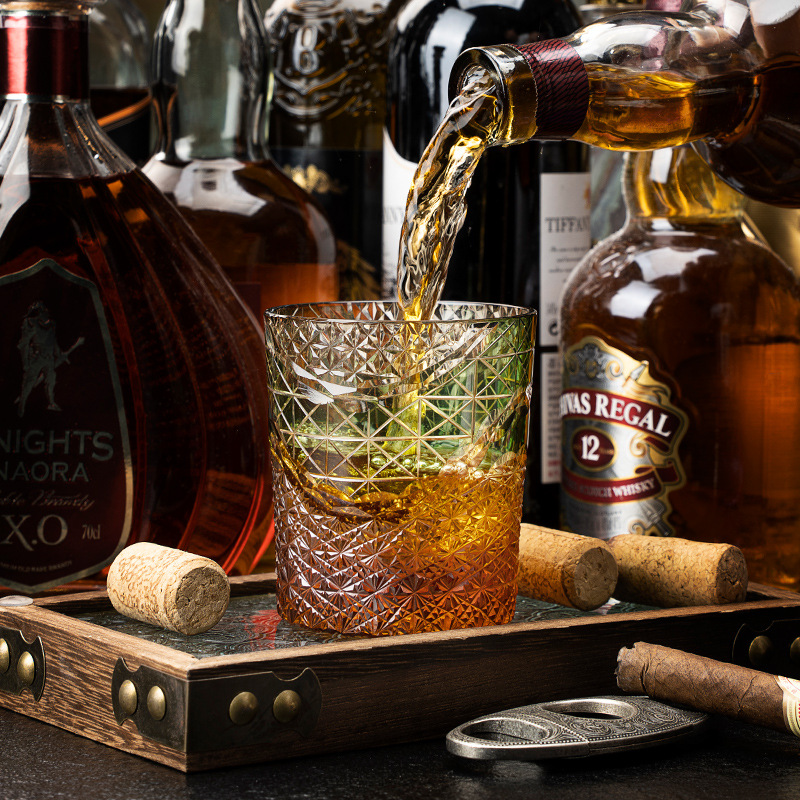 Nhà sản xuất ly rượu Whisky Edo Keko ly rượu kiểu Nhật ly thủy tinh pha lê k9 thủ công gia dụng cao cấp
