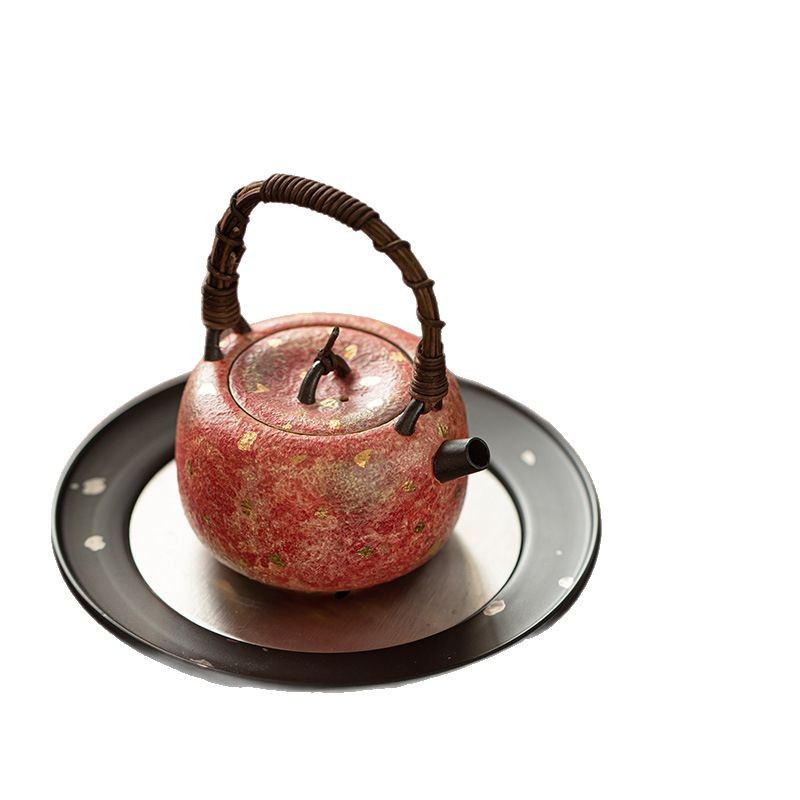 Ấm trà màu đỏ gốm đá mỏ, dụng cụ pha trà cổ, dụng cụ pha trà Kung Fu, ấm trà dung tích lớn, ấm trà đơn