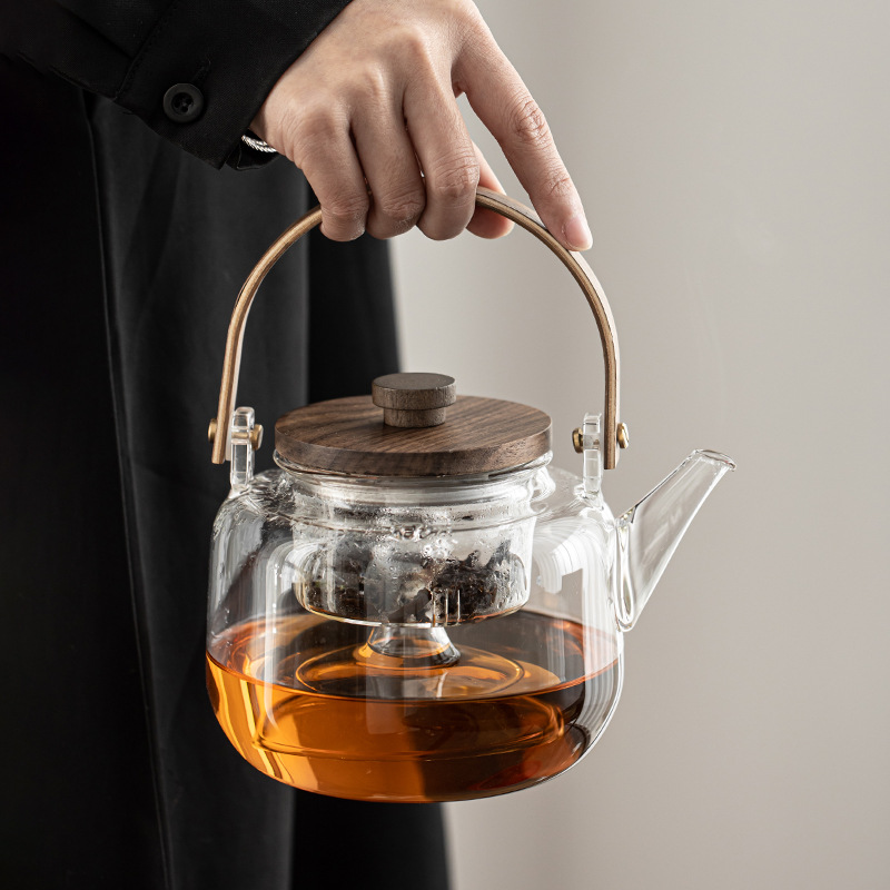 Dụng cụ pha trà bếp gốm điện óc chó tự động tắt nguồn Ấm đun nước thủy tinh nấu ăn chăm sóc sức khỏe gia đình Bộ bếp Trà loại nhỏ