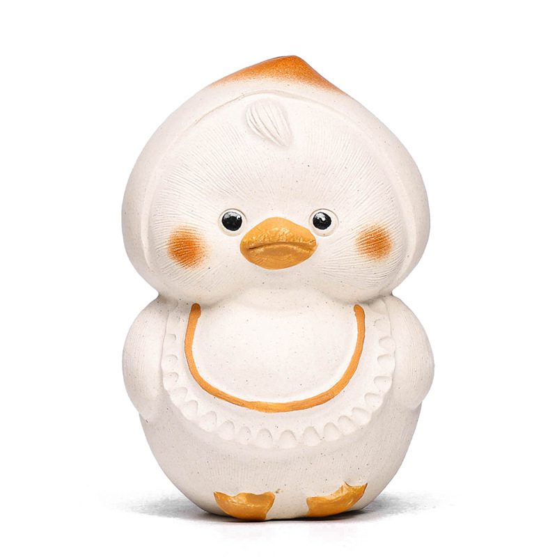 Đồ trang trí vịt vật nuôi trà cát tím quặng thô Yixing Đào Bộ trà điêu khắc Vịt Vàng nhỏ bàn trà sáng tạo chơi trà bán buôn