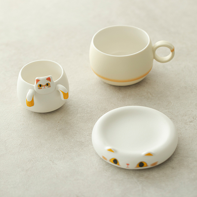 Chupu mèo cốc lọc gốm cốc nước cốc trà tách nước văn phòng cốc cà phê quà tặng lưu niệm