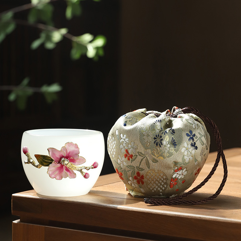 Bán buôn tách trà túi đựng đồ cá nhân cốc đơn túi đựng cốc cốc chủ nhân dụng cụ trà Kung Fu Túi xách tay phụ kiện trà đạo