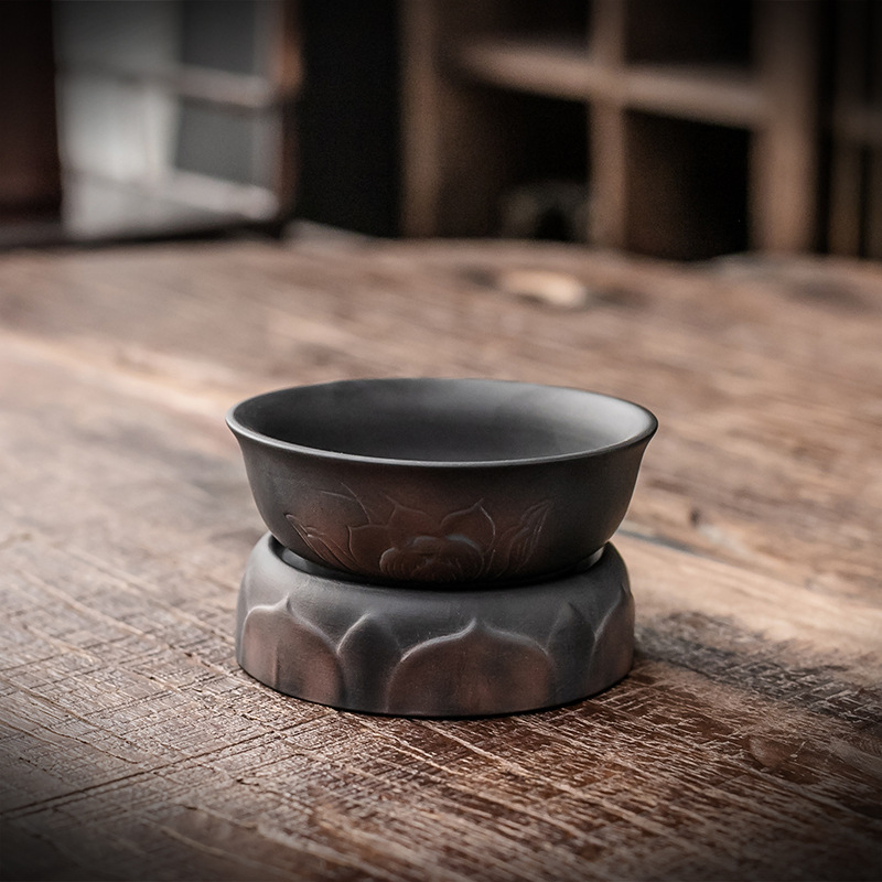 Bộ Lọc rò rỉ trà Gốm Tím Bộ Lọc gốm sứ Bộ trà Kung Fu Zisha Phụ kiện trà đạo Bộ lọc trà sen sáng tạo