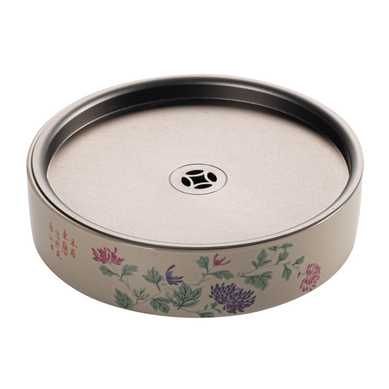 Suying Da'antang tráng men Huanxi Ấm trà Bộ trà Kung Fu Ấm trà bong bóng khô bàn nuôi Ấm Đế ấm khay đựng nước