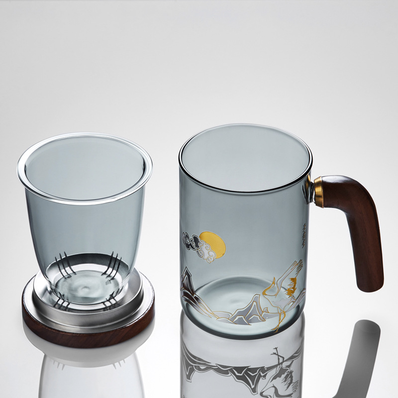 Bán buôn tách trà tách trà trà trà đạo Văn Phòng Nam cốc uống trà thủy tinh chuyên dụng cá nhân cốc nước cao cấp