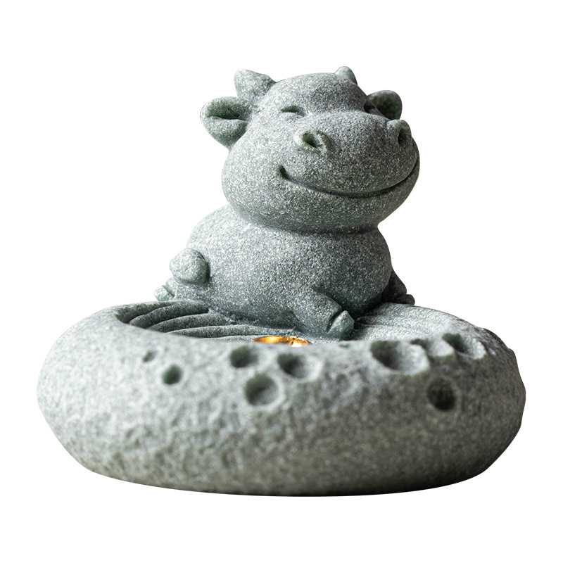 Trang trí trang trí cửa hàng bằng đá sa thạch màu xanh gia súc mười hai hoàng đạo