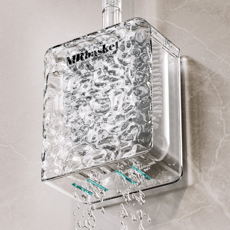 Bàn chải bồn cầu sang trọng nhẹ gia dụng không góc chết Bàn chải vệ sinh treo tường nhà vệ sinh kiểu mới 2023 bàn chải nhà vệ sinh tay cầm dài silicon