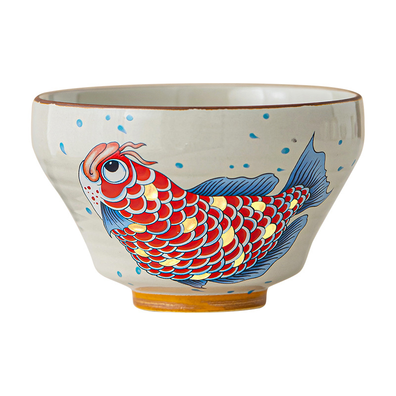 Cỏ cây xám vàng ngọc đầy đủ cốc chủ nhân cốc trà cốc trà phong cách Trung Quốc cổ điển cốc chuyên dụng uống trà dung tích lớn đơn