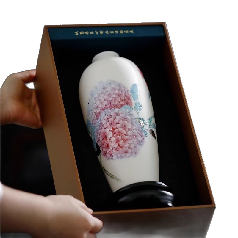 Ngọc bích ngọc bích sứ gỉ hoa bình hoa cao cấp phòng khách nghiên cứu văn phòng đồ trang trí văn phòng cắm hoa trang trí nhà quà tân gia