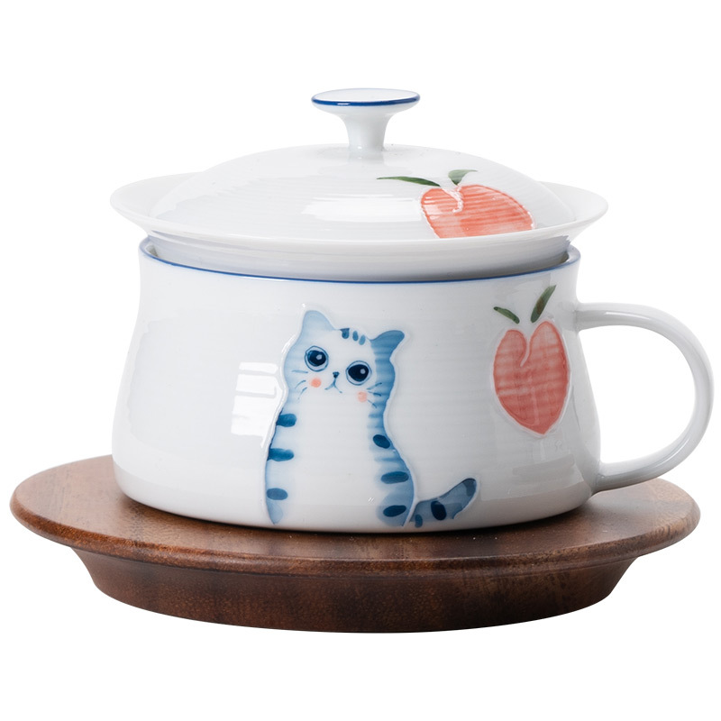 Trà cà phê thời gian tách cà phê gốm sứ nhẹ sang trọng tách trà tách trà văn phòng tách trà cốc nước cốc cao cấp