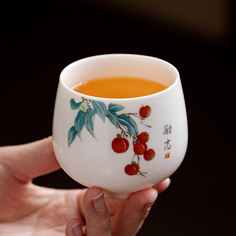 Cốc Trà Ngọc Bích béo cừu quả cốc chủ nhân cốc đơn cốc trà gốm sứ chuyên dụng cá nhân cốc trà lớn