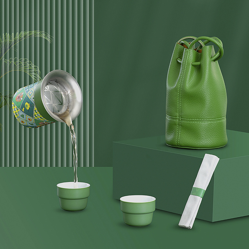 Lễ hội thuyền rồng quà lưu niệm du lịch ngoài trời bộ trà cốc khách nhanh túi đựng đồ da xách tay ấm trà nắp cốc đựng trà