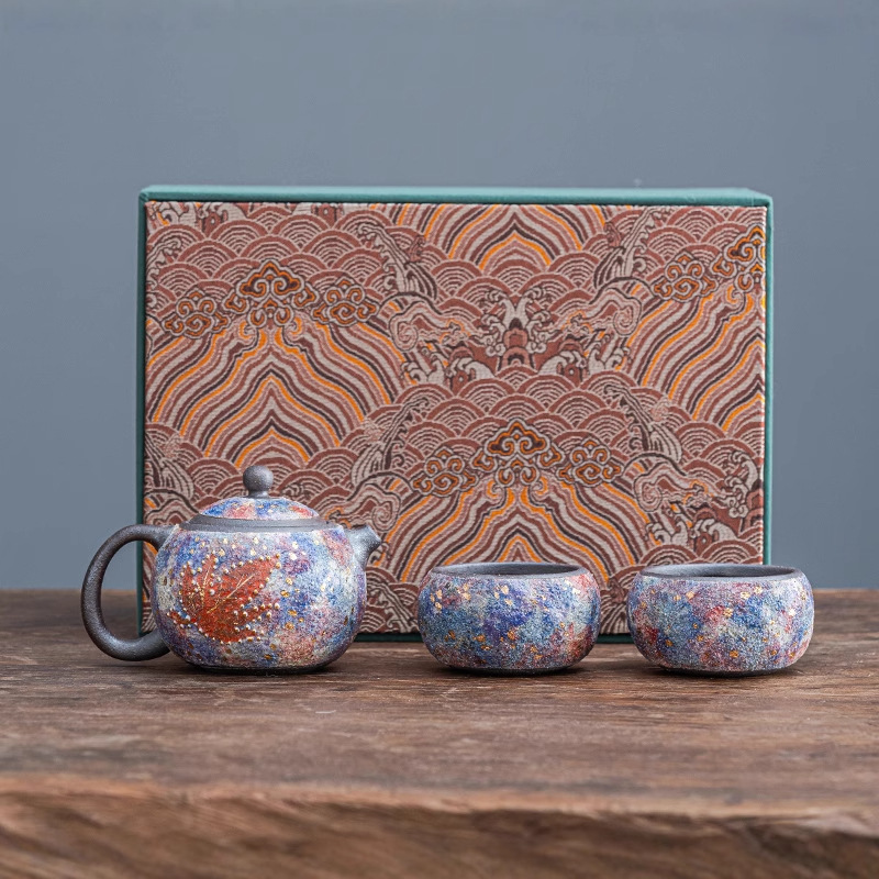 Ấm trà Jianzhan bằng đá mỏ đầy màu sắc thủ công cao thủ ấm trà Xi Shi ấm trà cổ điển gia dụng bộ trà Kung Fu