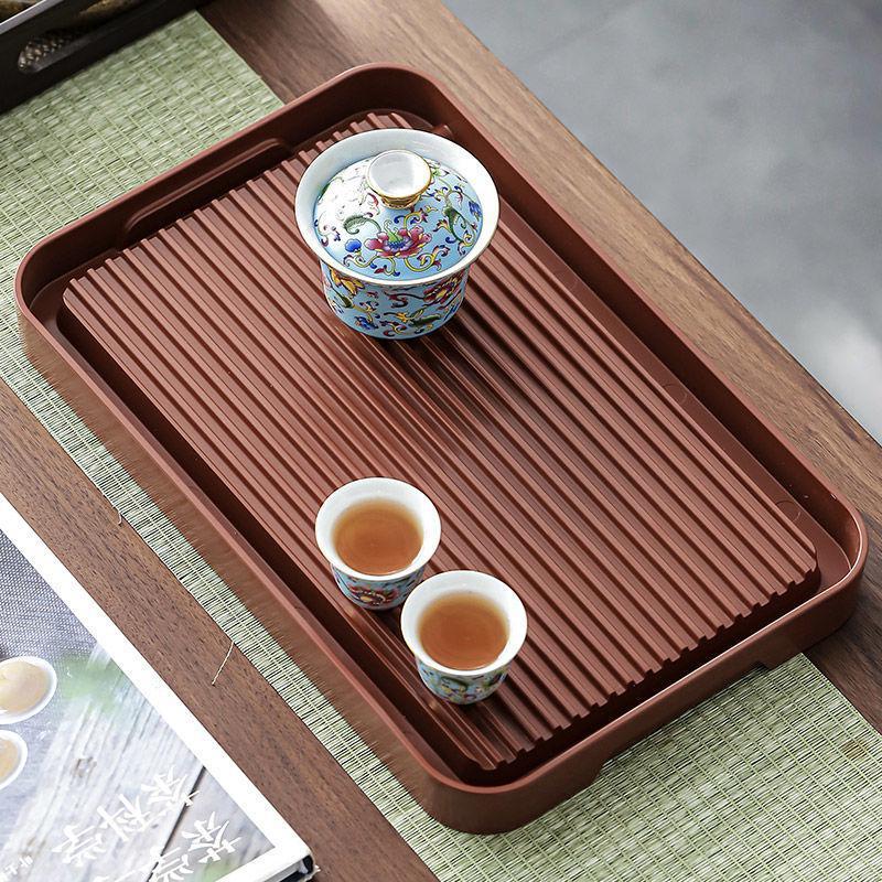 Khay trà kiểu Nhật, bàn trà nhỏ gia dụng, khay đựng trà melamine, để ráo nước, bộ trà Kung Fu hiện đại loại nhỏ, bàn pha khô