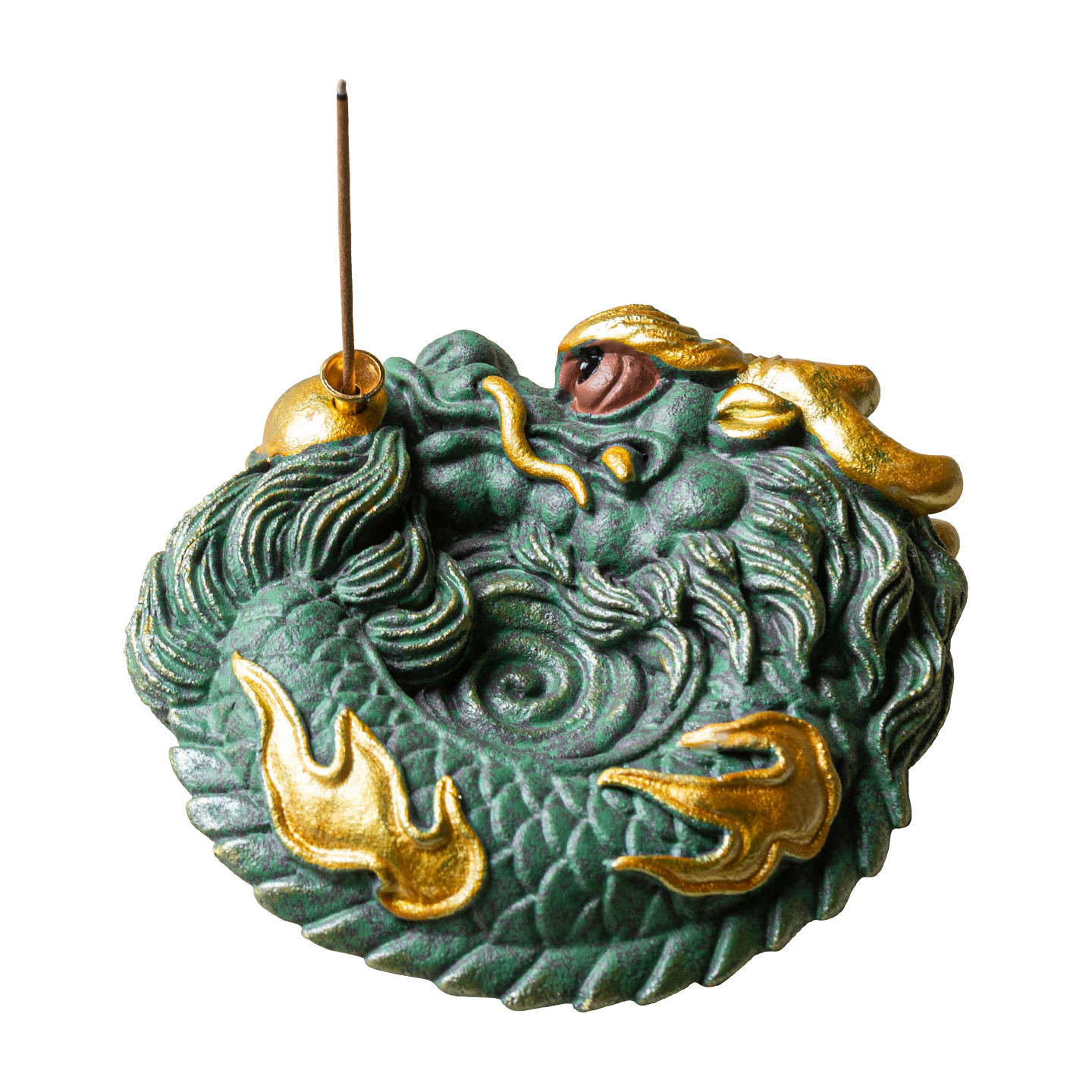 Phong cách Trung Hoa sáng tạo linh vật hút tài lộc giá đỡ hương để bàn rồng hạt trang trí đế đốt hương cao cấp