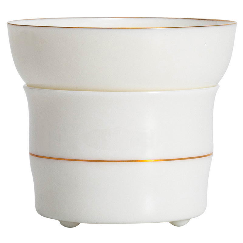 Dehua mỡ cừu ngọc trắng sứ lọc trà Bộ trà gốm sứ Phễu toàn sứ Bộ lọc một mảnh lưới lọc trà bộ lọc trà