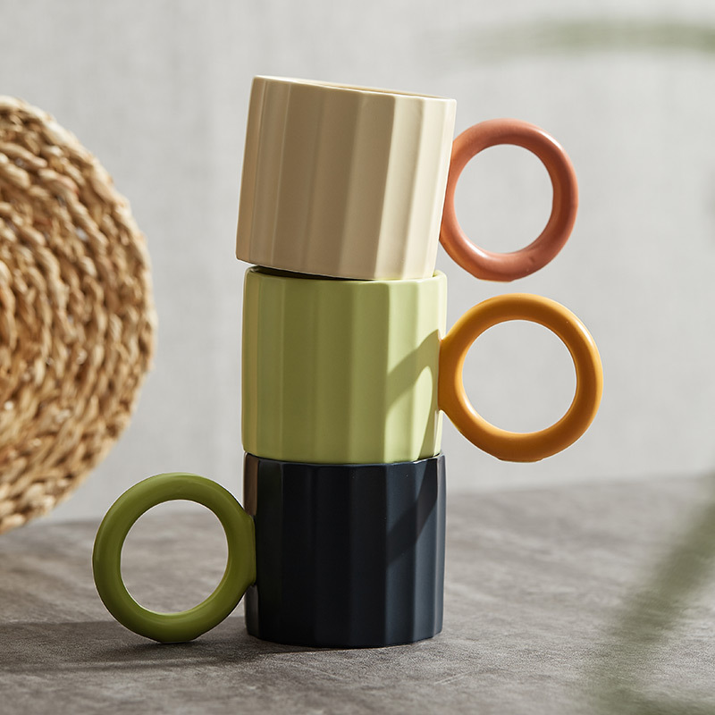 Cốc Mug tai to cốc nước giá trị cao cốc cà phê gốm sáng tạo nữ mùa hè cốc nước trái cây sữa dung tích lớn