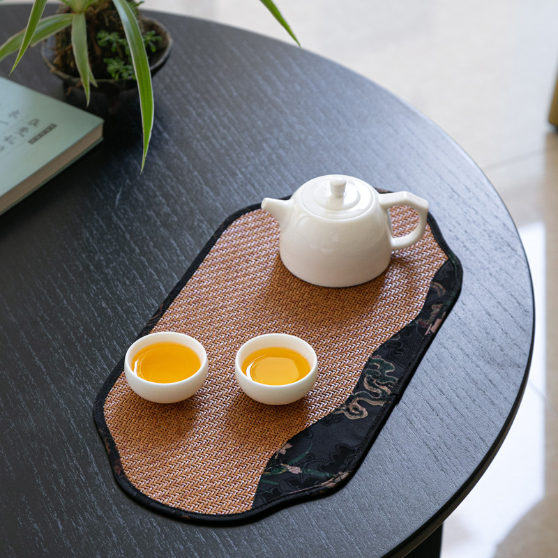 Quốc phong một người trà chiếu phong cách mới phong cách Trung Quốc Thiền chiếu trải bàn Khăn trải bàn trà chống thấm nước bàn trà pha khô bàn trà lá cờ trà cách nhiệt