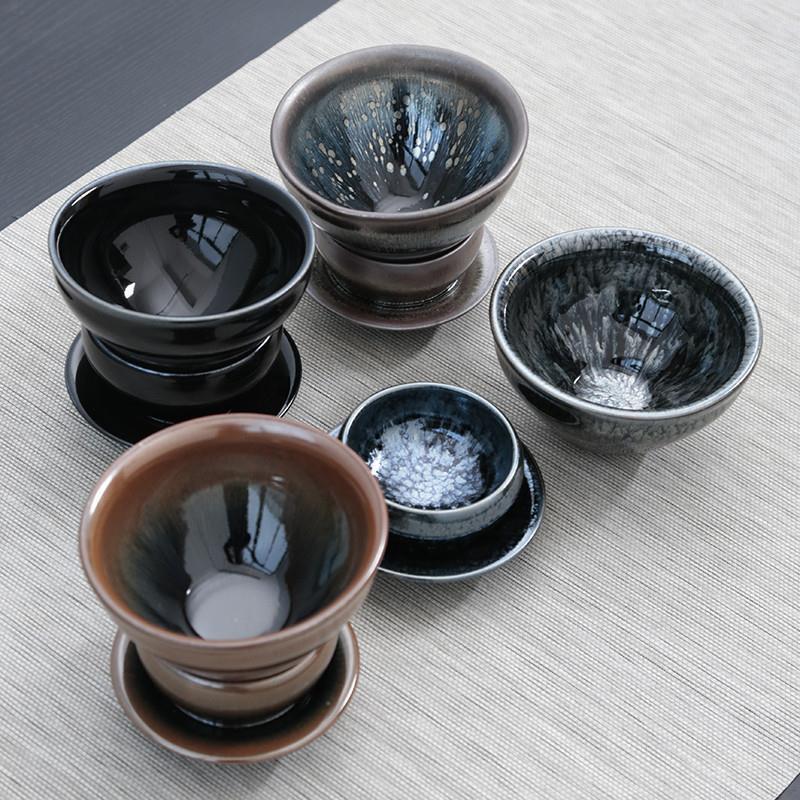 Cốc trà Jianzhan cốc chủ nhân Cốc Gốm sứ thủ công cốc lớn dụng cụ trà Kung Fu cốc trà Thiên mục cốc đơn cốc Thỏ