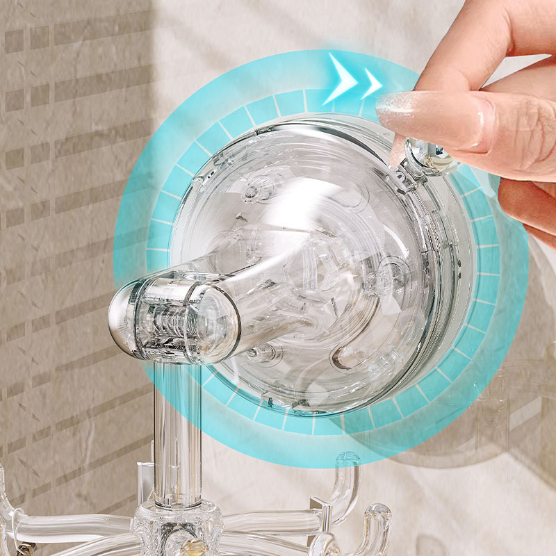 Móc cốc hút nhà bếp móc dính xoay sáu Móng đa chức năng không đục lỗ mạnh mẽ giá treo thìa