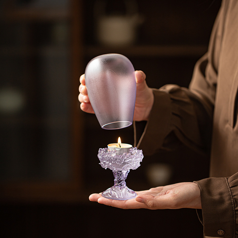 Trung Quốc Mới Thiền Kính Mờ Đèn Nến Thơm Phòng Trà Phòng Khách Không Khí Cao Cấp Đèn