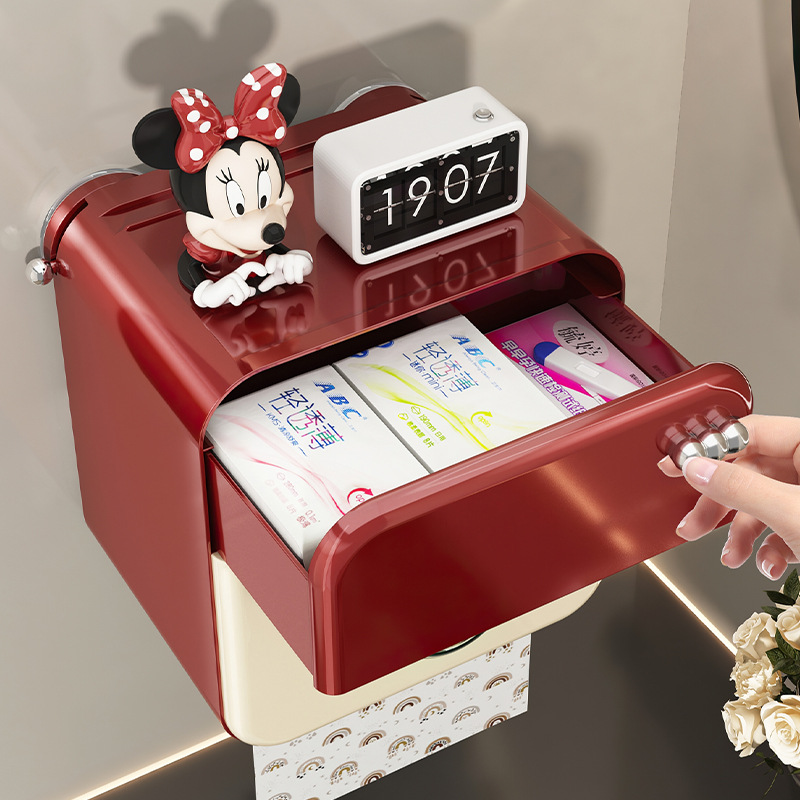 Cốc hút hộp đựng giấy vệ sinh thơm phòng tắm hộp đựng khăn giấy vệ sinh không đục lỗ hộp đựng giấy vệ sinh treo tường nhà vệ sinh