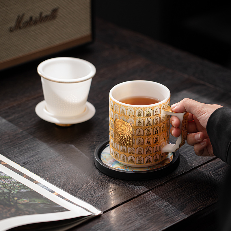 Bảo tàng Cung điện Văn hóa và Sáng tạo Đôn Hoàng Băng ngọc sứ cốc văn phòng có tay cầm tách trà tách trà cốc pha trà cá nhân