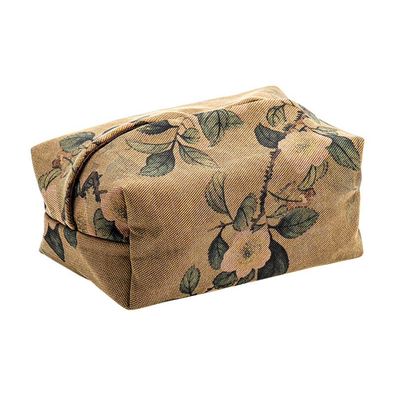 Hộp giấy rút sợi mây thơm kiểu Trung Quốc hộp khăn giấy sang trọng nhẹ vải nghệ thuật thiền trà để bàn túi giấy rút gia dụng phòng khách