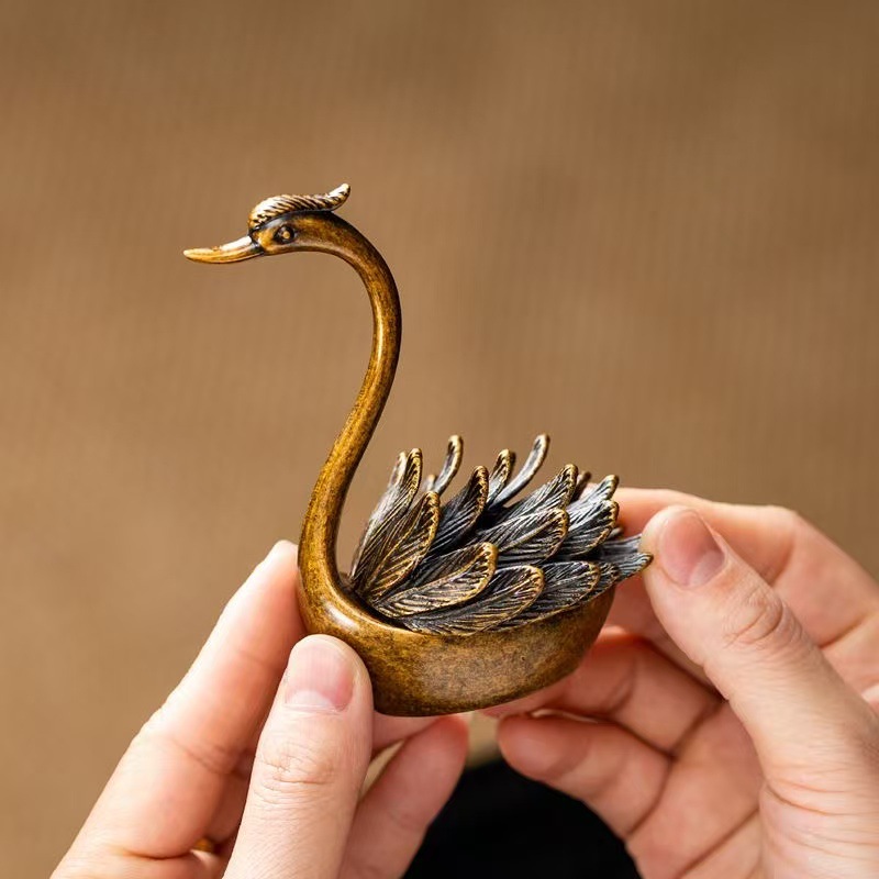 Đồ trang trí thiên nga cọ sáng tạo lò xông hương lối vào phòng ngủ trang sức để bàn lò xông hương gia dụng lò xông hương cao cấp