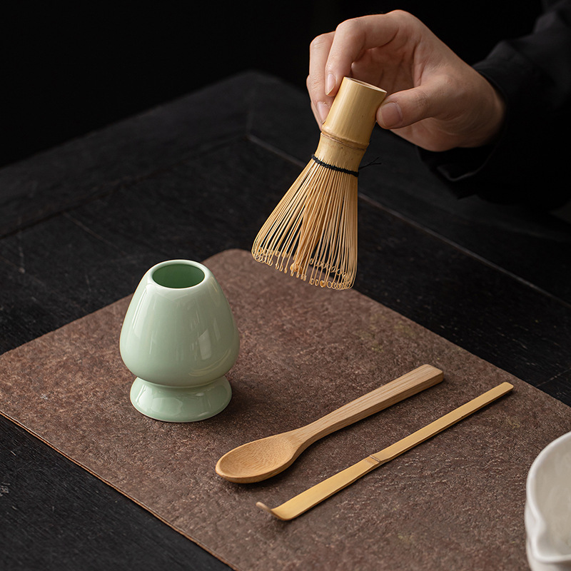 Hộp màu Dụng cụ Matcha Bình trà gốm lớn Bình trà đứng kiểu Nhật Bình trà ghế Phụ kiện trà giả Song Point