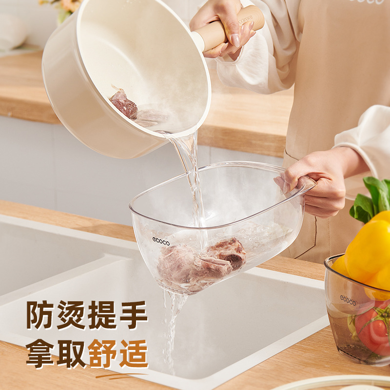 Giỏ thoát nước đa chức năng 2024 nhà bếp rửa trái cây chậu rửa rau quả khô và ướt tách nước chần chịu nhiệt độ cao và giá trị bề mặt cao