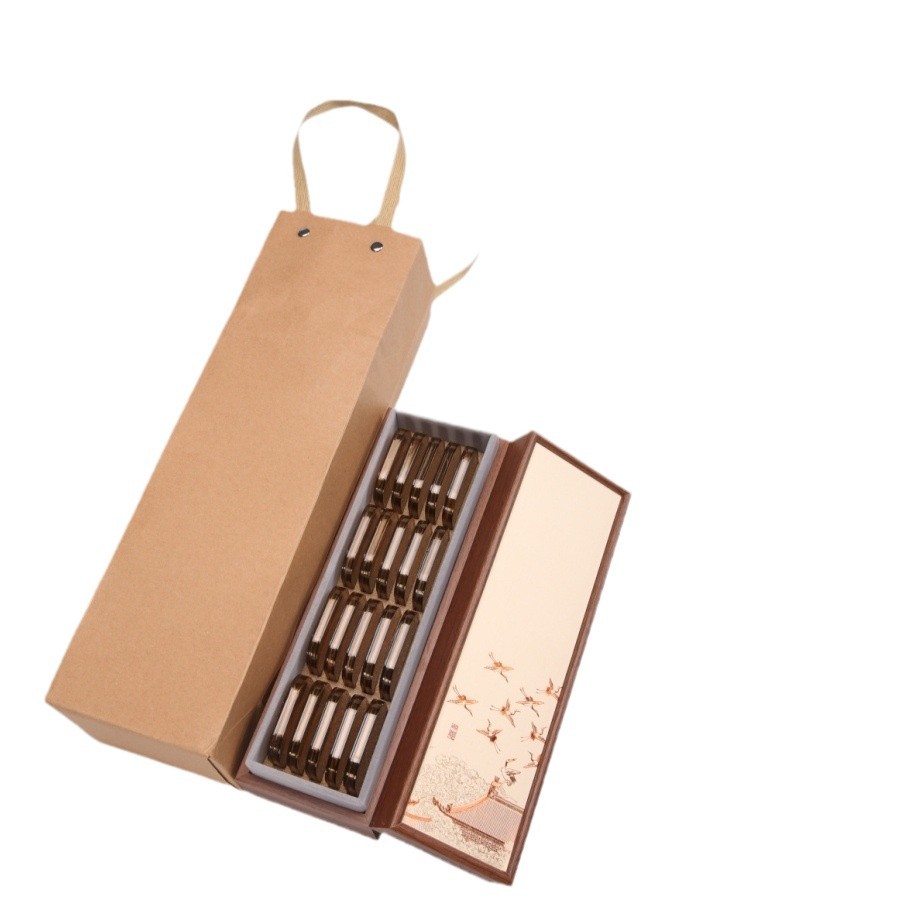 Hộp gỗ tinh xảo Daxiangyun mini thơm ngỗng lê lều hương trung không dính hương đàn hương nhà văn phòng trà hương