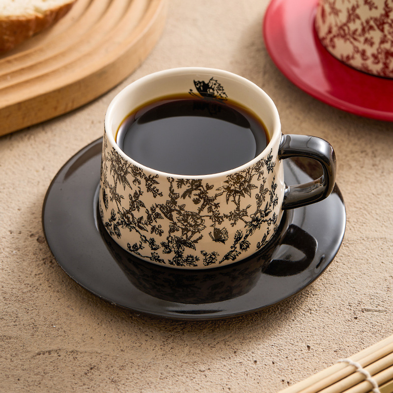 Cốc cà phê rừng cốc sứ tinh xảo cao cấp Cốc uống nước cho nữ cốc đựng đĩa cốc ăn sáng văn phòng gia dụng cốc yến mạch