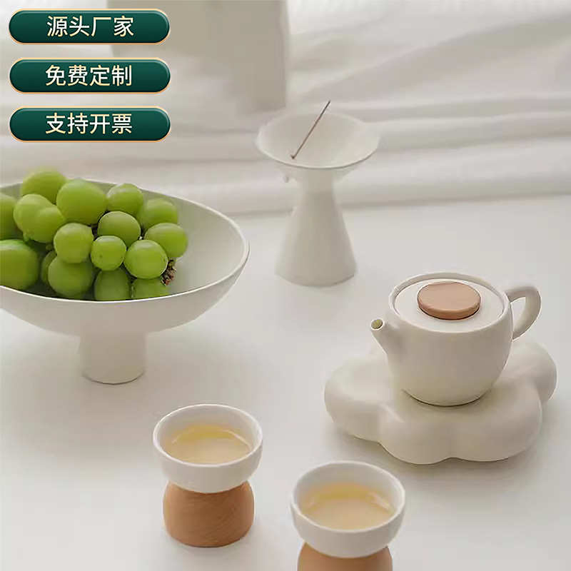 Bộ ấm trà Kung Fu gia dụng đơn giản hiện đại nhẹ nhàng sang trọng cốc khách nhanh chóng thẩm mỹ viện tặng khách hàng nữ