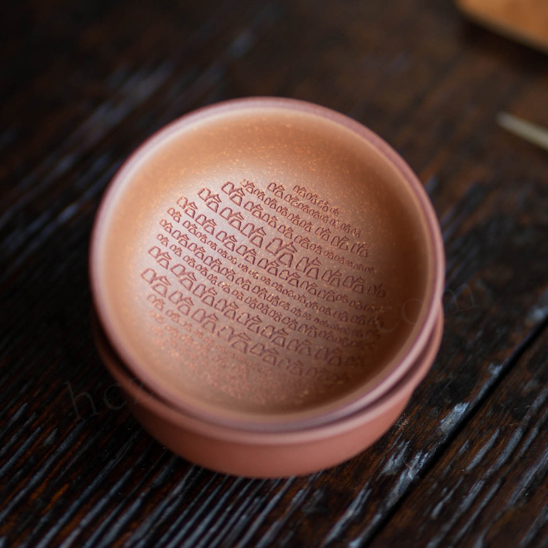 Yixing quặng thô màu tím cát Haha cốc chủ nhân khắc thủ công cốc bột sáng tạo dao ẩn dao trà Pu'er cốc