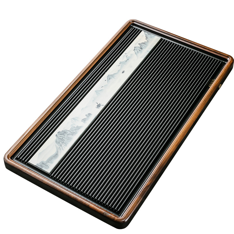 Khay trà gỗ Điện Bàn trà gỗ óc chó Bộ Trà Công Phu đơn giản Khay trà gỗ nhựa Điện