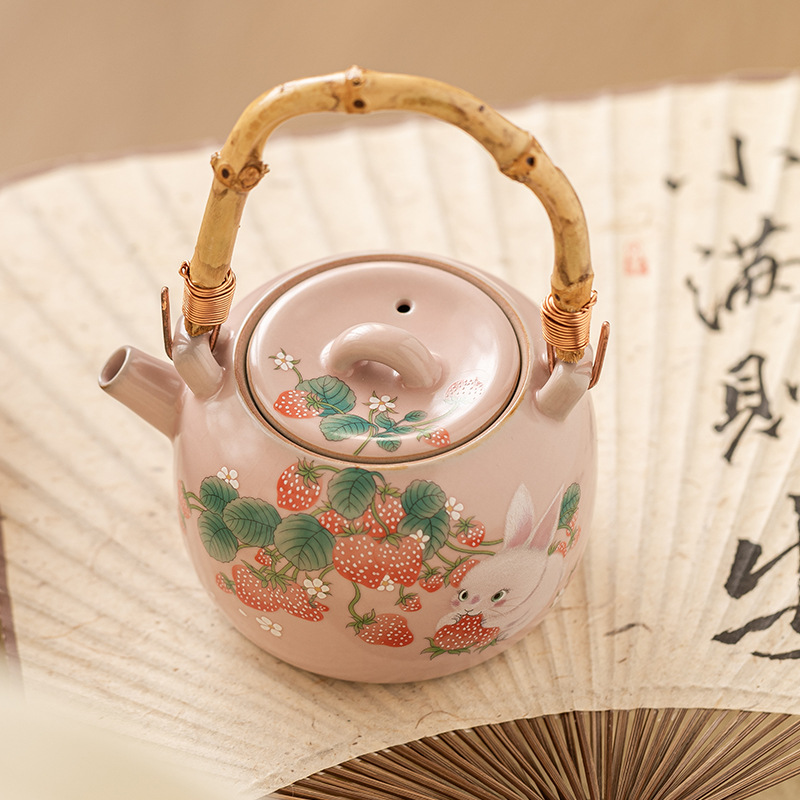 Ấm trà, ấm trà, dụng cụ pha trà nữ gốm sứ gia dụng, ấm trà, ấm đơn kiểu Trung Quốc không nóng