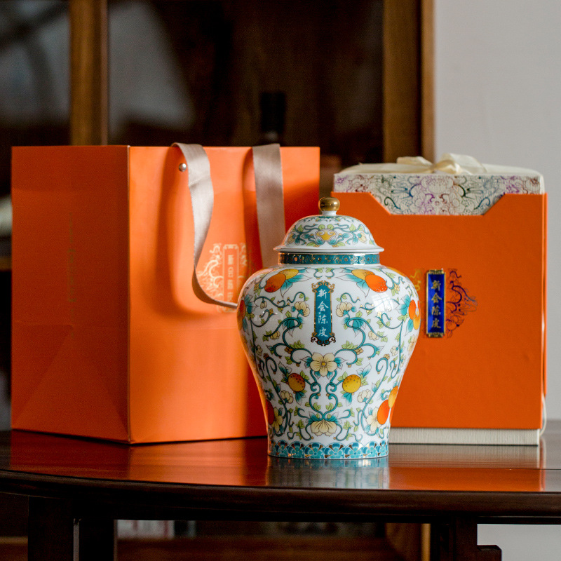 Hộp đựng vỏ quýt Xinhui, hộp đựng trà, hộp đựng trà gốm, hộp đựng kín, hộp quà, nhà sản xuất hộp bán buôn