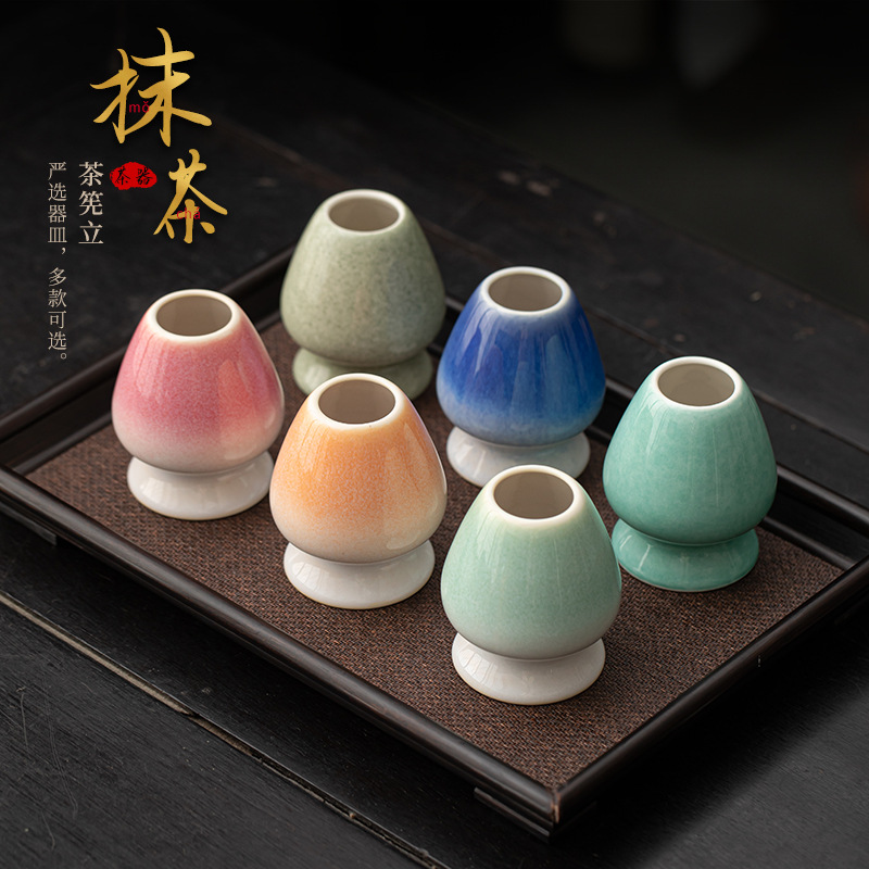 Bình trà gốm sứ Nhật Bản, bình trà matcha đứng, bình trà xanh, bình trà, bình trà, bình trà, bàn chải, phụ kiện đồ trà giả Song