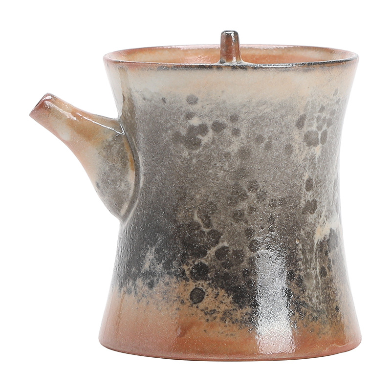 Ấm cầm tay ngay thẳng Shiino Shiyaki dụng cụ pha trà Kung Fu kiểu Trung Quốc gia dụng ấm đơn dụng cụ pha trà lọc lỗ bóng gốm sứ chống bỏng