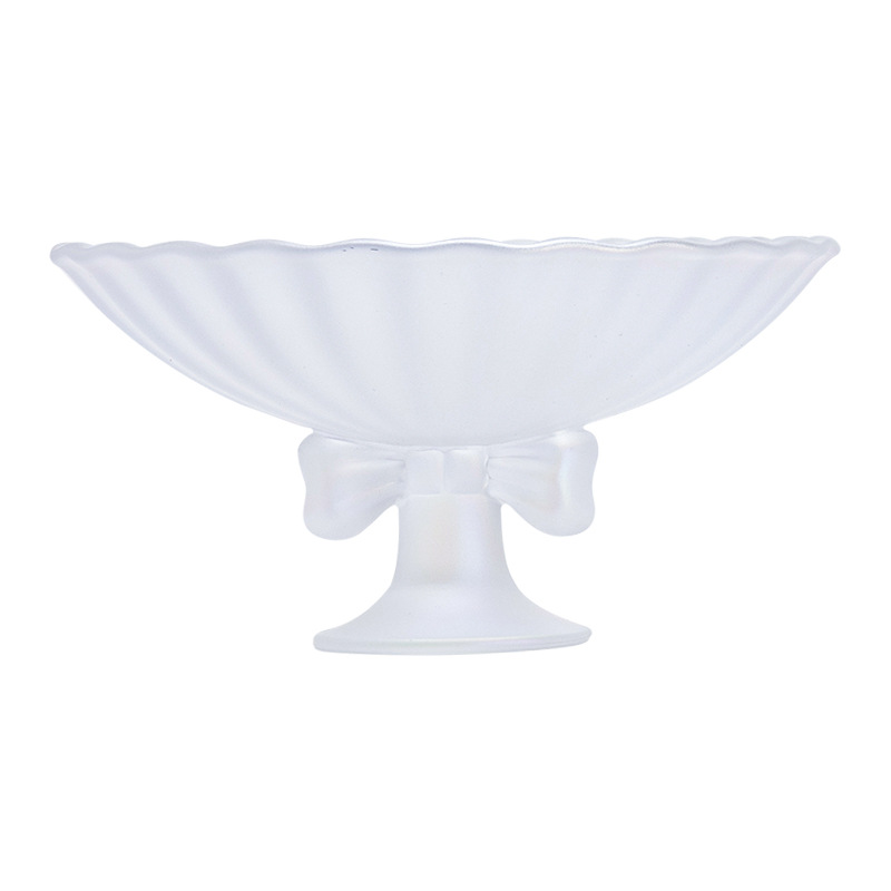 Cổ cao thắt nút thủy tinh pha lê khay trái cây bàn trà phòng khách khay đựng đồ uống gia dụng khay đựng đồ ăn nhẹ giá trị cao khay đựng trái cây cỡ lớn