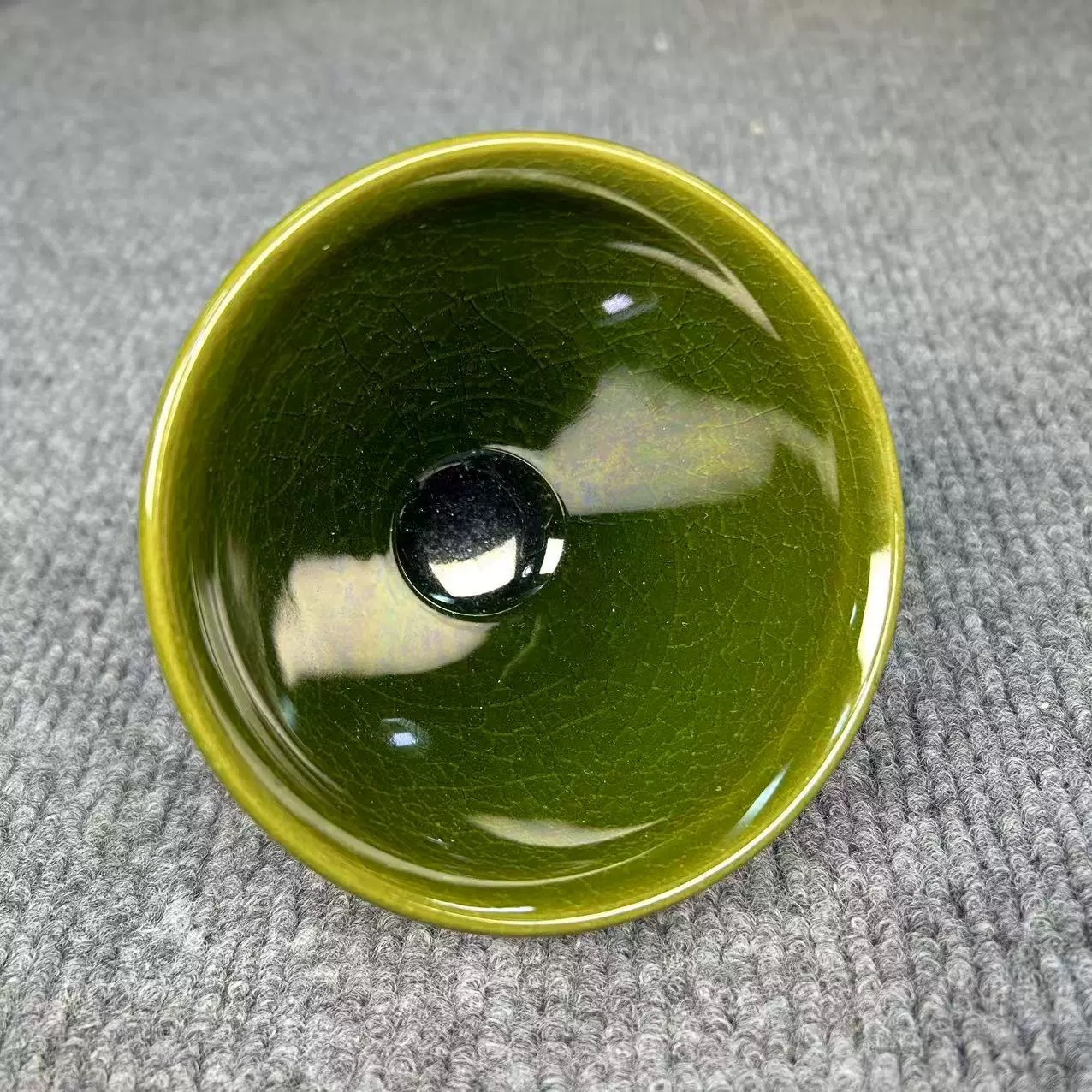Jianyang mỏ thô Jianzhan đá nứt vỡ hoàng đế màu xanh lá cây cốc loại cốc Jianzhan cốc chủ sở hữu bộ trà cao cấp tách trà