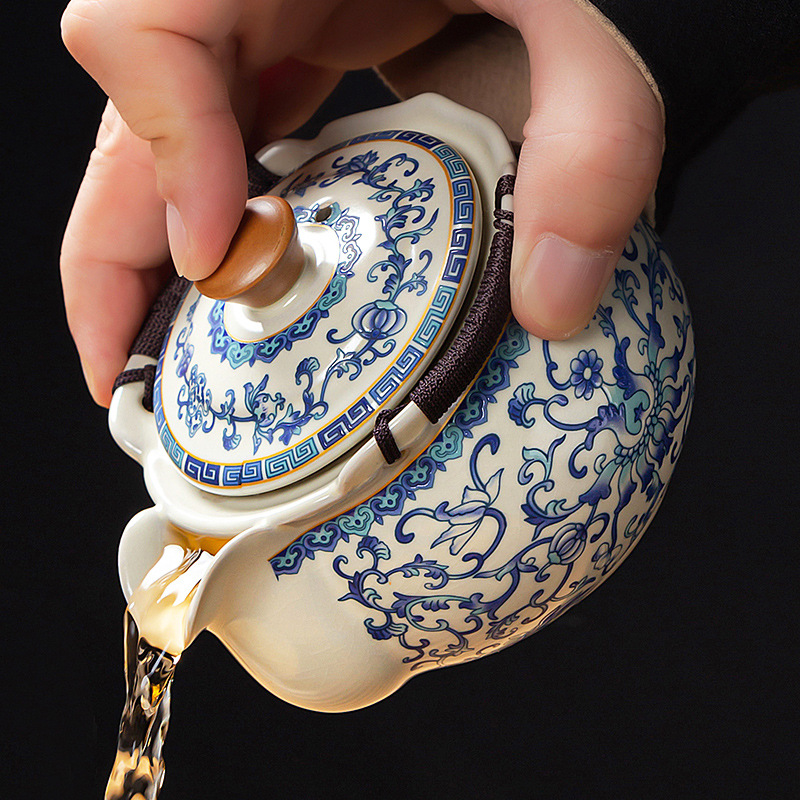 Cốc trà cốc trà cốc trà Kung Fu gia dụng chống bỏng cỡ lớn cao cấp, bát pha trà đơn có nắp