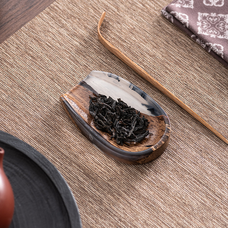 Bán buôn công cụ nghệ thuật trà nhựa gỗ đặc để thưởng thức trà, bộ trà, phụ kiện xẻng, phụ kiện trà đạo để bàn