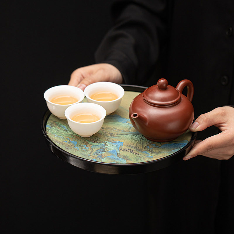 Khay trà loại nhỏ hút nước kiểu Trung Quốc, khay trà kiểu Trung Quốc, khay trà kiểu Trung Quốc, phụ kiện Bộ trà Kung Fu