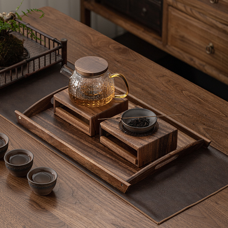 Dụng cụ pha trà ấm Gỗ Óc Chó Dụng cụ pha trà Kung Fu kiểu Nhật dụng cụ pha trà nến gia dụng bếp pha trà trắng Dụng cụ pha trà Pu'er