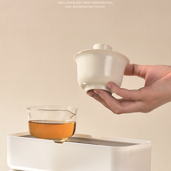 Bát có nắp gốm Một ấm ba cốc quà tặng doanh nghiệp bộ trà du lịch xách tay ngoài trời LOGO bộ cốc khách nhanh