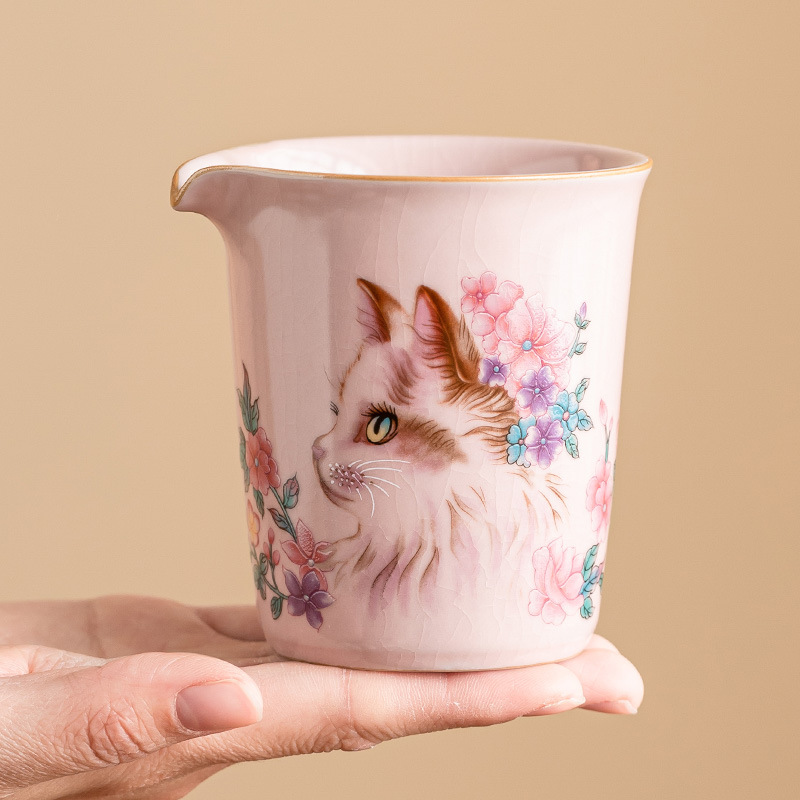 Cốc trà pha trà gia dụng bằng gốm sứ cốc công dụng cụ pha trà Haifen có thể dùng trong lò Jisu Ru