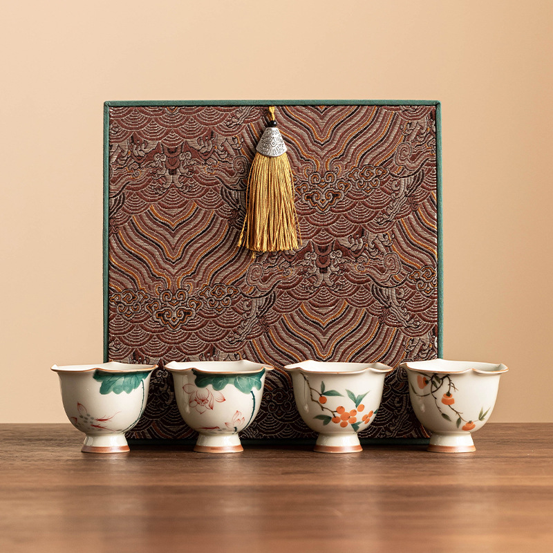 Cốc trà xám thực vật, cốc chủ nhân, bộ cốc trà cao cấp, quà lưu niệm, cốc trà đặc biệt không nóng cỡ lớn, cốc trà