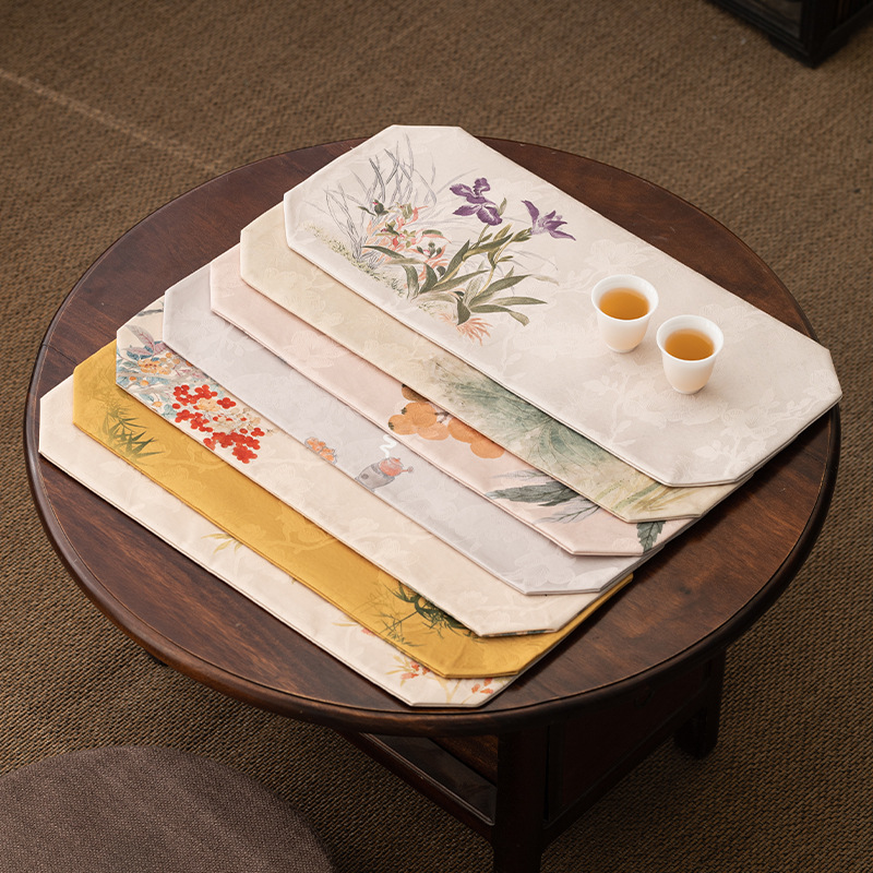 Khăn trải bàn trà bàn trà Thiền sang trọng cao cấp mới phong cách Trung Quốc phong cách phòng khách Khăn trải bàn trà Khăn trải bàn trà vải dệt kim cổ điển cờ trà vân thông